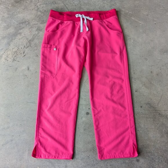 Figs Pants - Figs Women's Cade Cargo Scrub Pant Pink large petite